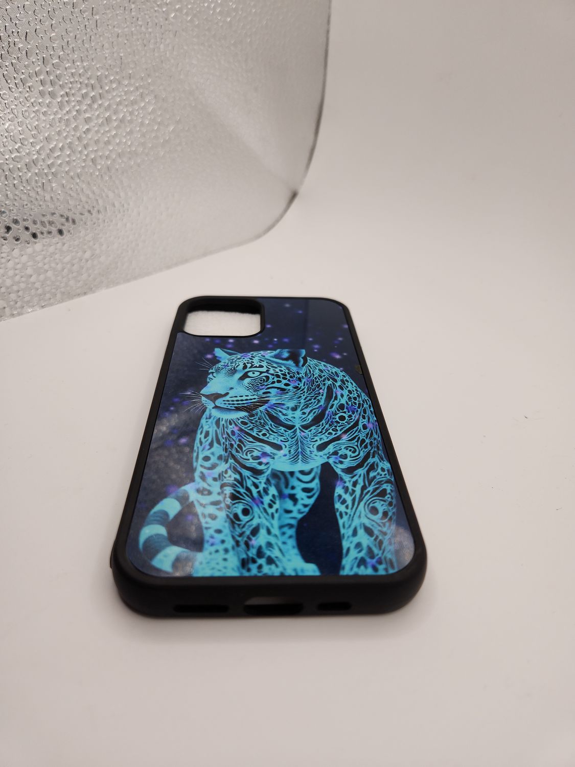 iPhone 12 Pro Blue Leopard Phone Case