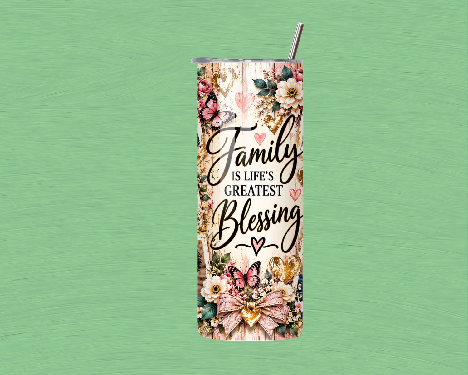 : Personalized 20 oz Family Photo Tumbler[keepsake]