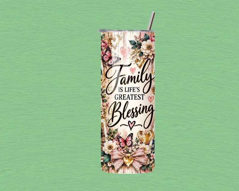 : Personalized 20 oz Family Photo Tumbler[keepsake]