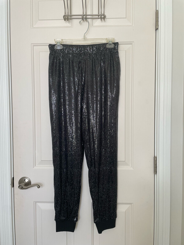 Rachel Roy Black Sequin Joggers