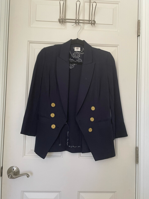 Cabi Navy Ponte Knit (with Nautical Buttons) Size 0