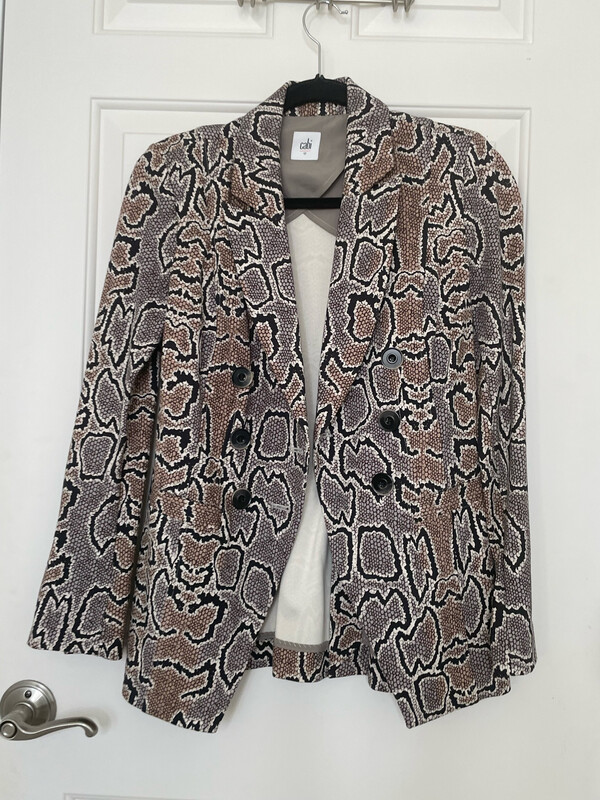 Cabi Ponte Knit Python Blazer Size 0