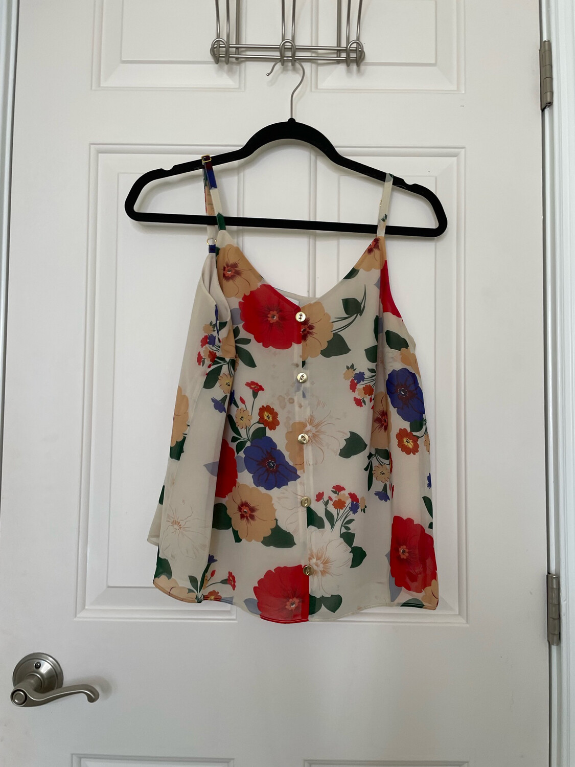 Cabi Floral Tank Size Small