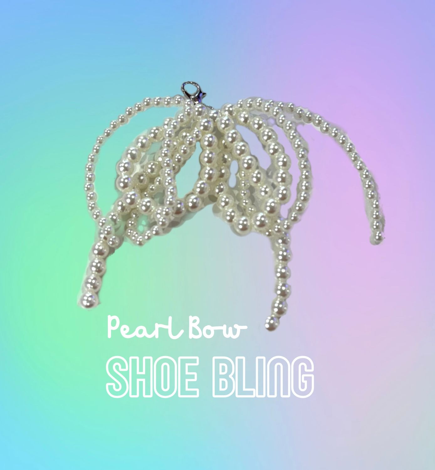 Pearl Bow Shoe Bling