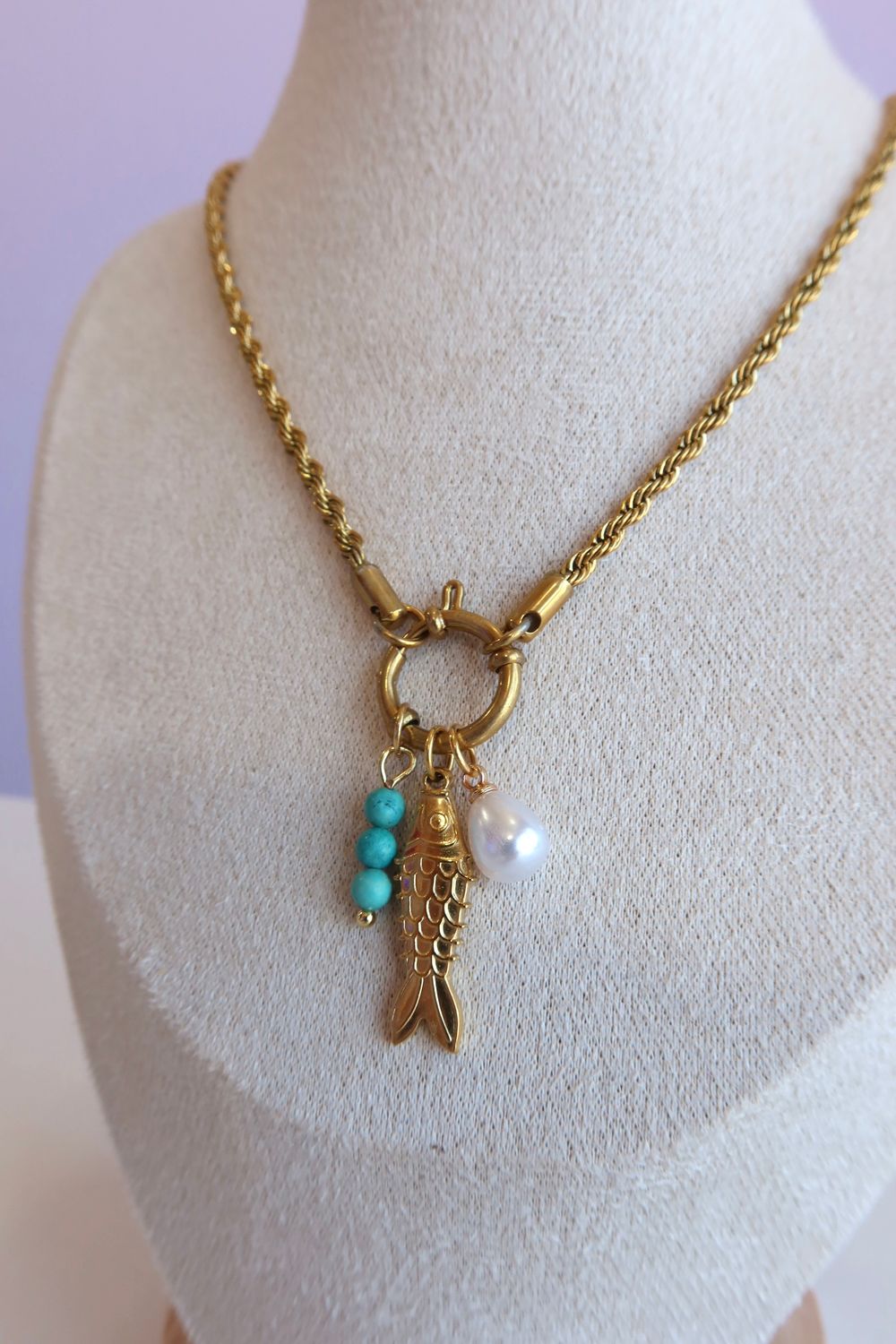 Oliver Charm Necklace - Gold
