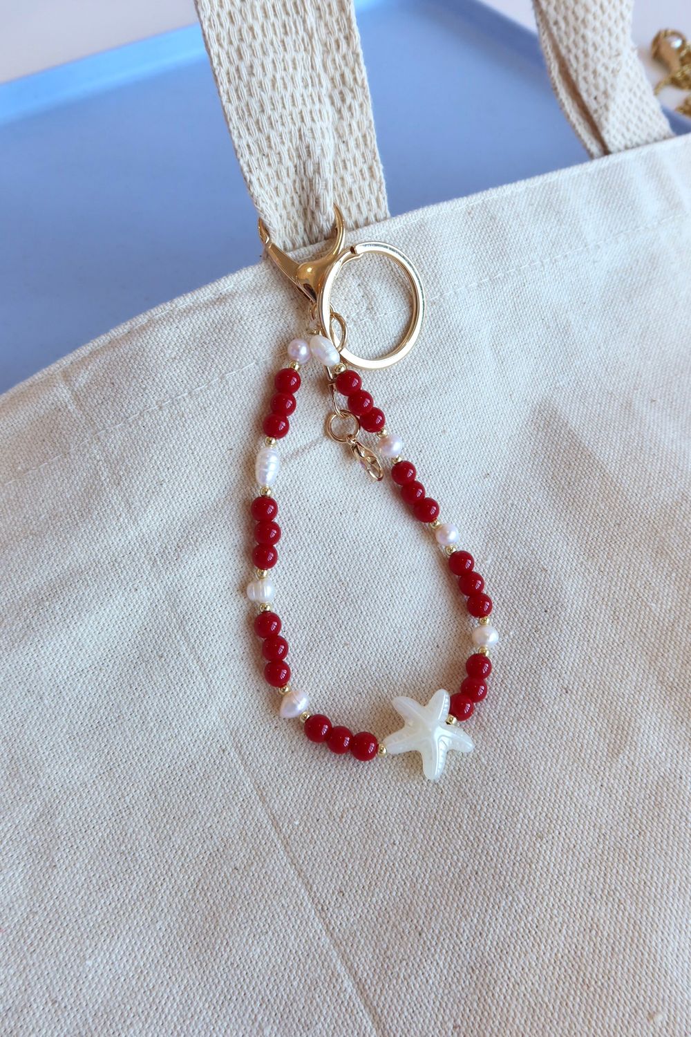 Scarlet Starfish Keychain