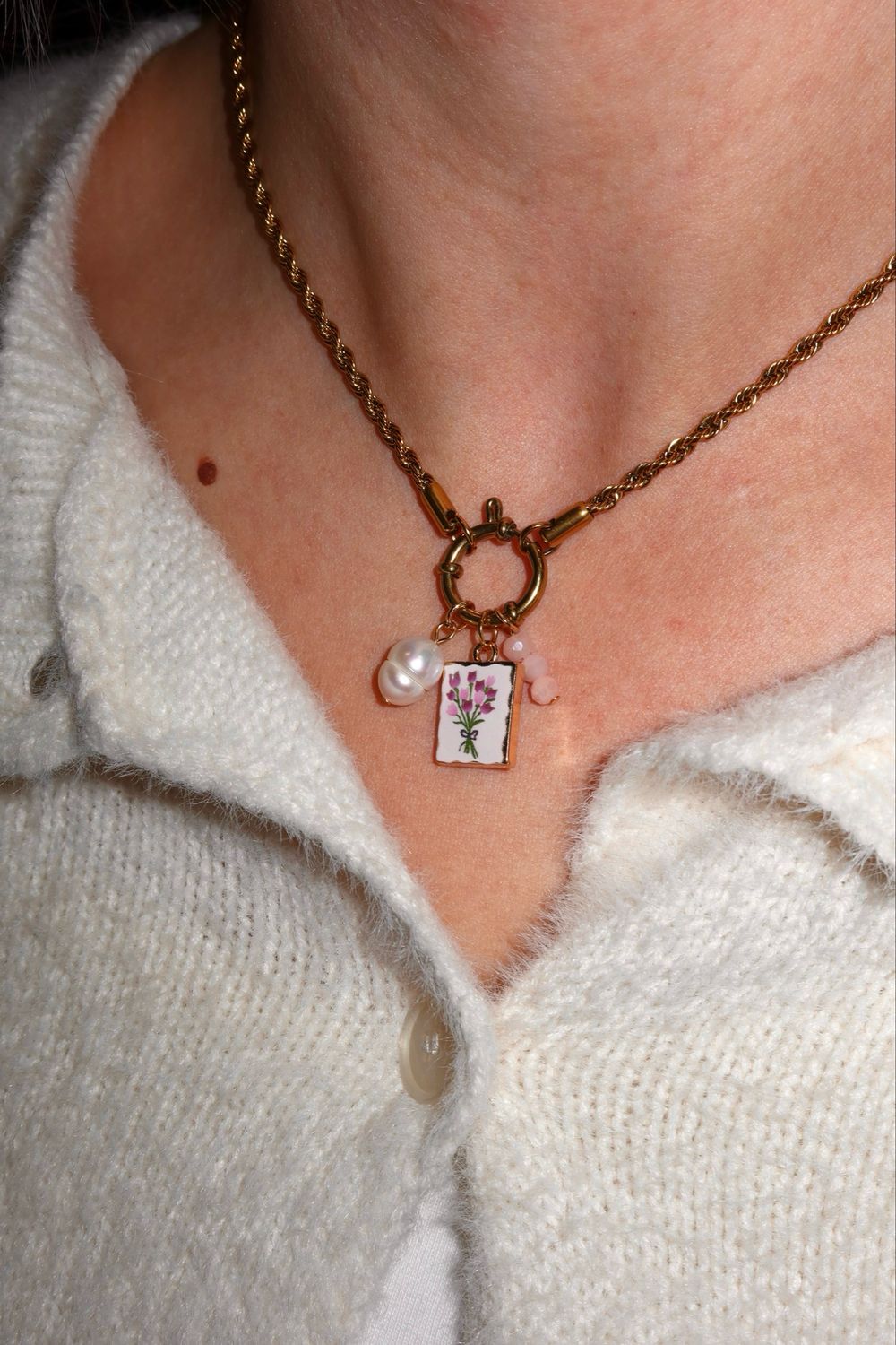 Bouquet Charm Necklace