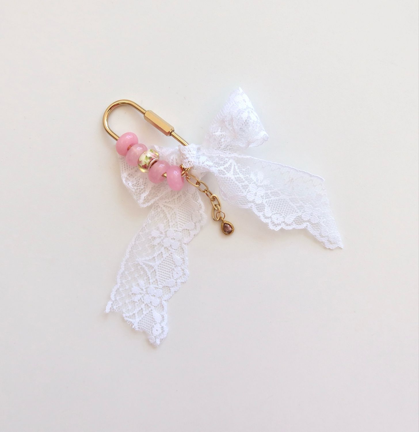 Pink Lace Carabiner