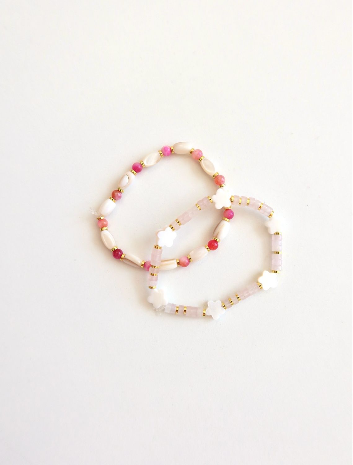 Neutral Pink Blossom Bracelet
