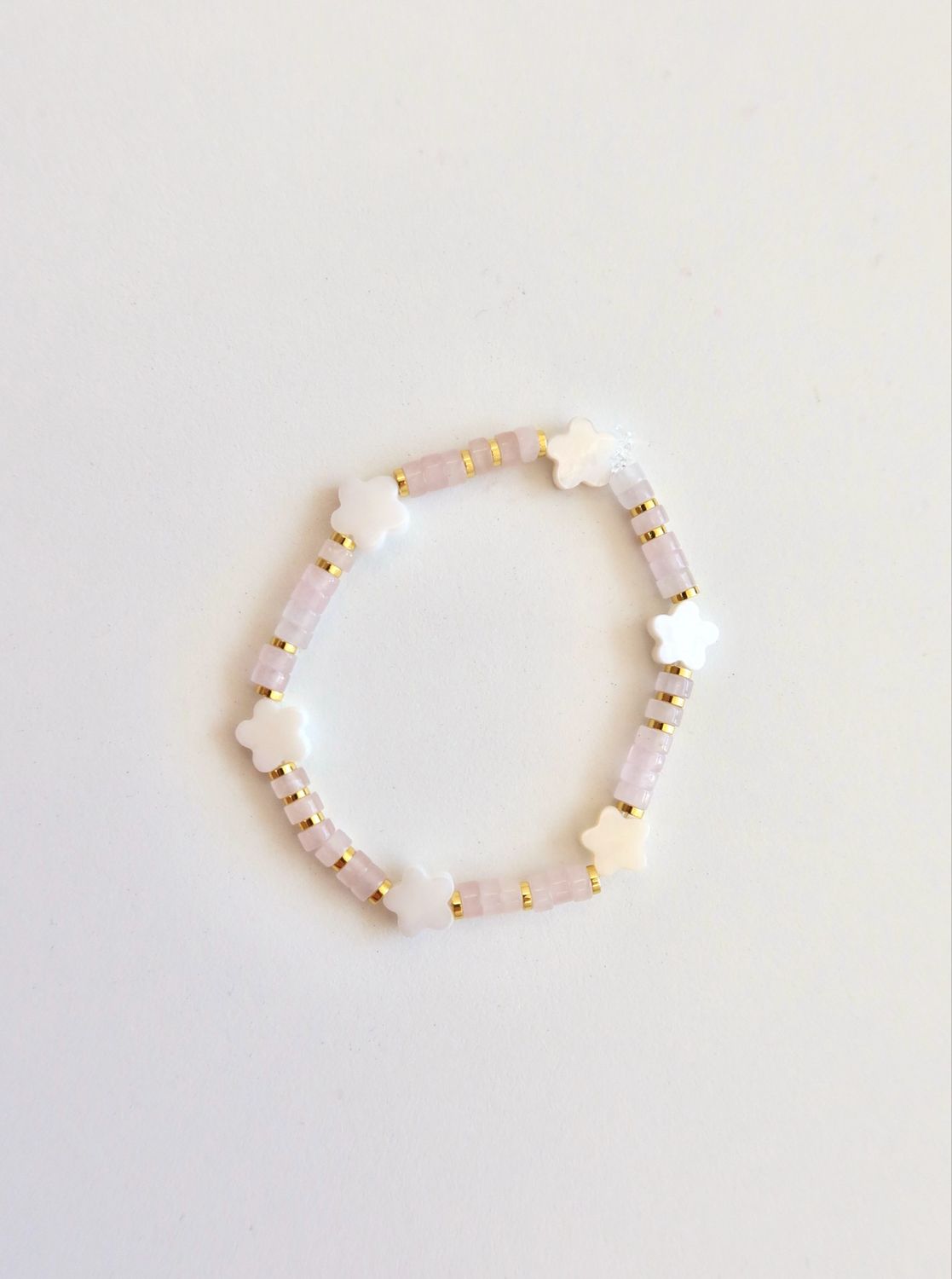 Neutral Pink Blossom Bracelet