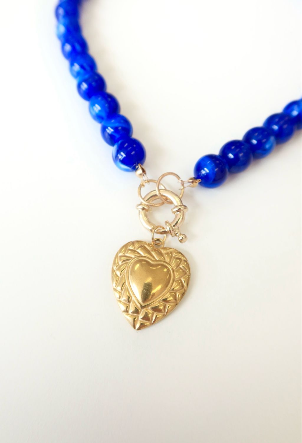 Royal Blue Beaded Necklace