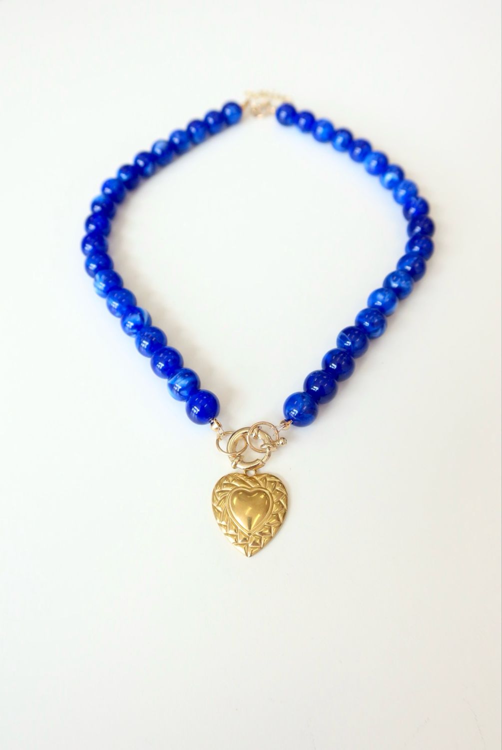 Royal Blue Beaded Necklace