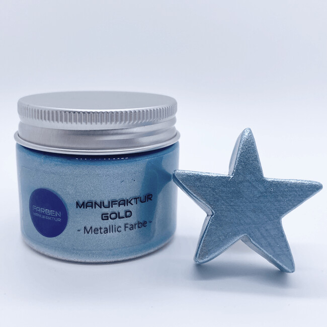 Farben Manufaktur Manufaktur Gold Metallic Bastelfarbe - Eisblau Farben Manufaktur Manufaktur Gold Metallic Bastelfarbe - Eisblau