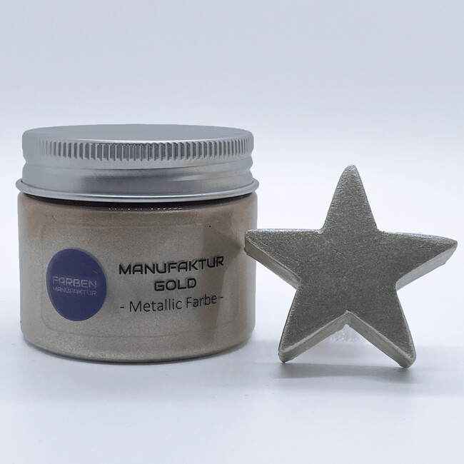 Farben Manufaktur Manufaktur Gold Metallic Bastelfarbe - Champagner