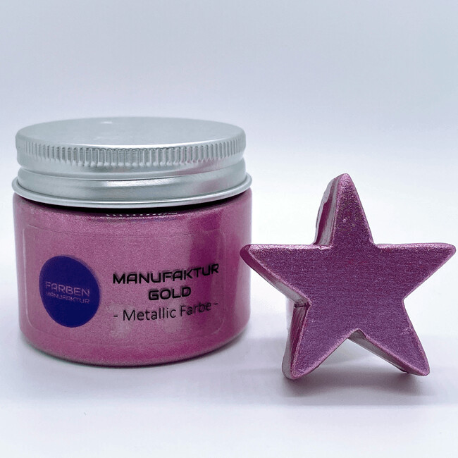 Farben Manufaktur Manufaktur Gold Metallic Bastelfarbe - Rotviolett