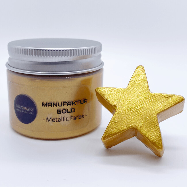 Farben Manufaktur Manufaktur Gold Metallic Bastelfarbe - Gold Farben Manufaktur Manufaktur Gold Metallic Bastelfarbe - Gold