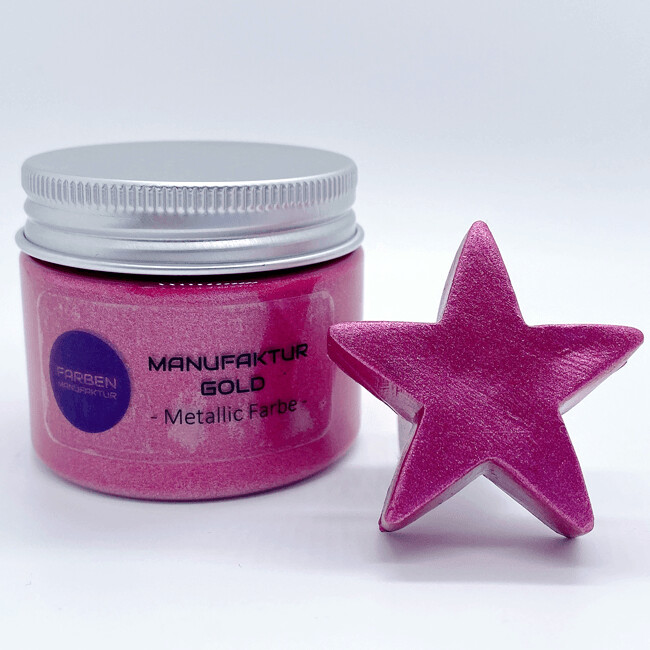 Farben Manufaktur Manufaktur Gold Metallic Bastelfarbe - Pink Farben Manufaktur Manufaktur Gold Metallic Bastelfarbe - Pink