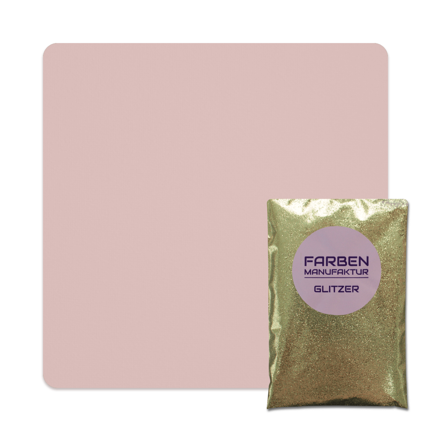Farben Manufaktur Glitzer(t)räume - Alt Rosa mit Gold Glitzer