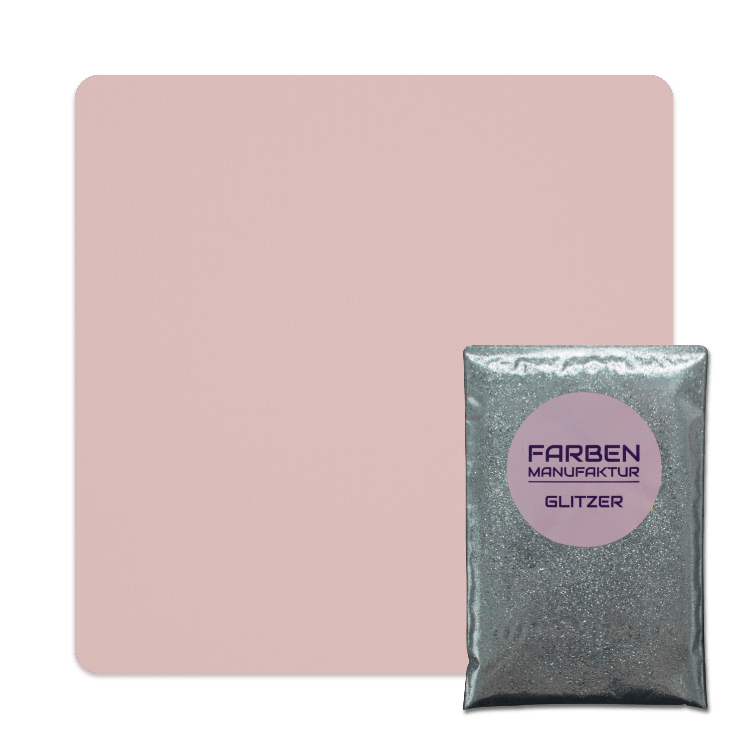 Farben Manufaktur Glitzer(t)räume - Alt Rosa mit Silber Glitzer