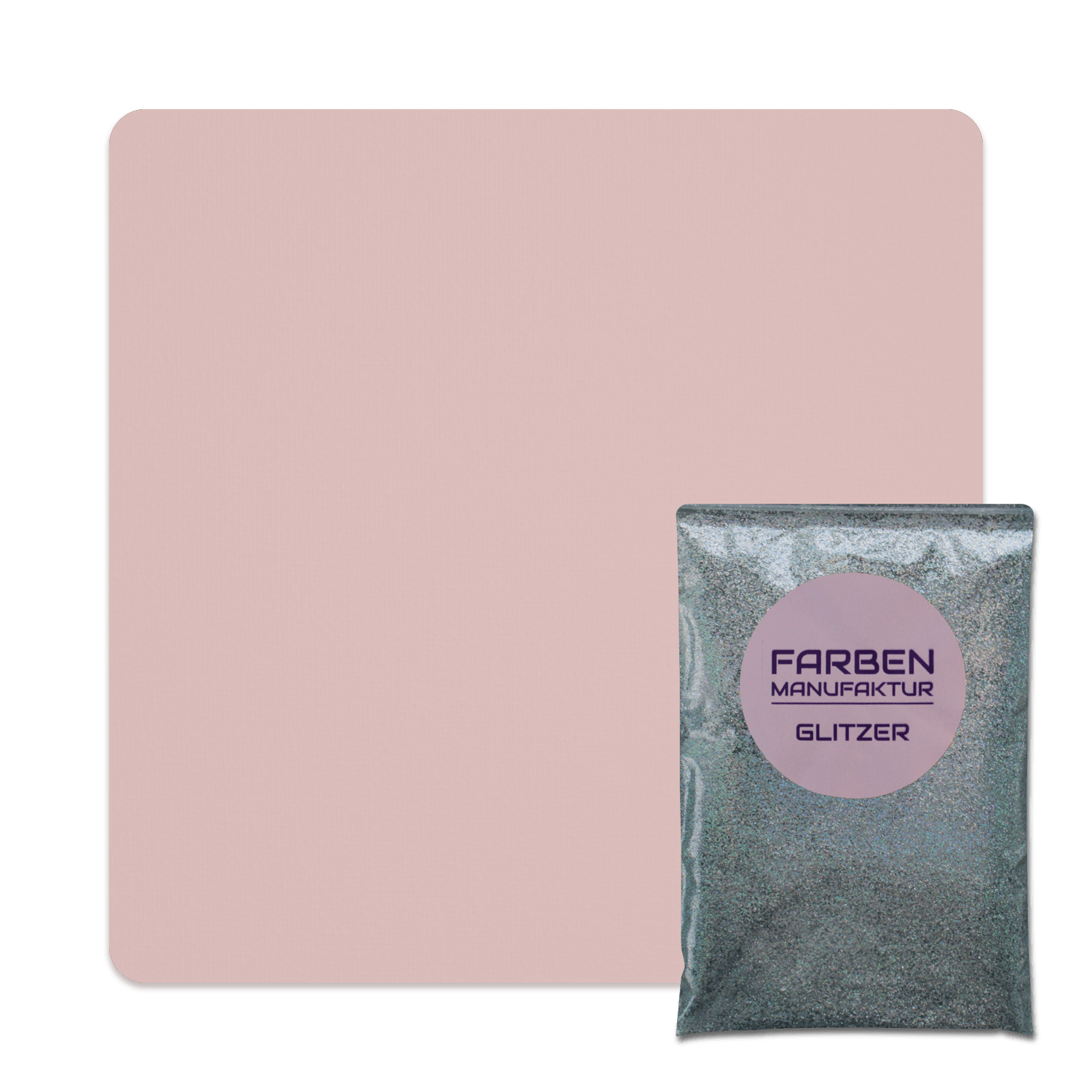 Farben Manufaktur Glitzer(t)räume - Alt Rosa mit Holo Silber Glitzer