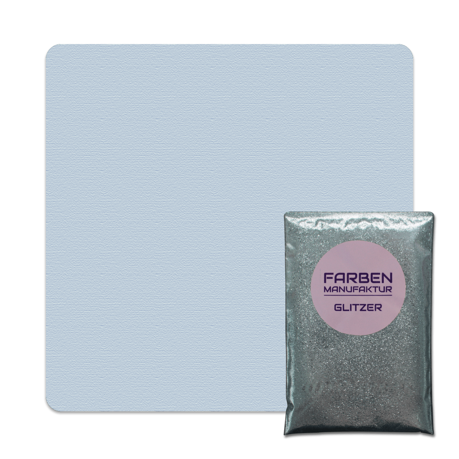 Farben Manufaktur Glitzer(t)räume - Baby Blau mit Silber Glitzer