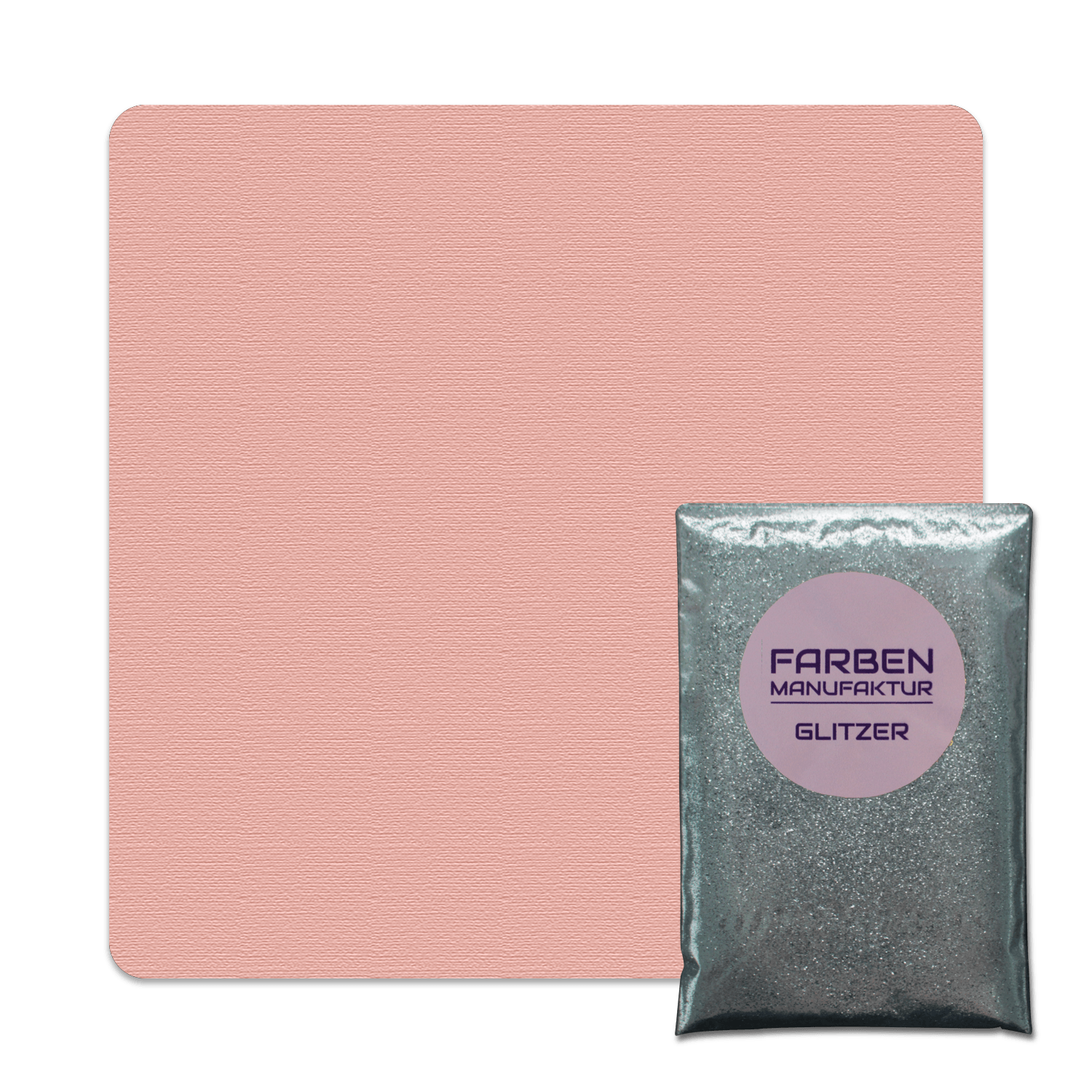 Farben Manufaktur Glitzer(t)räume - Baby Rosa mit Silber Glitzer