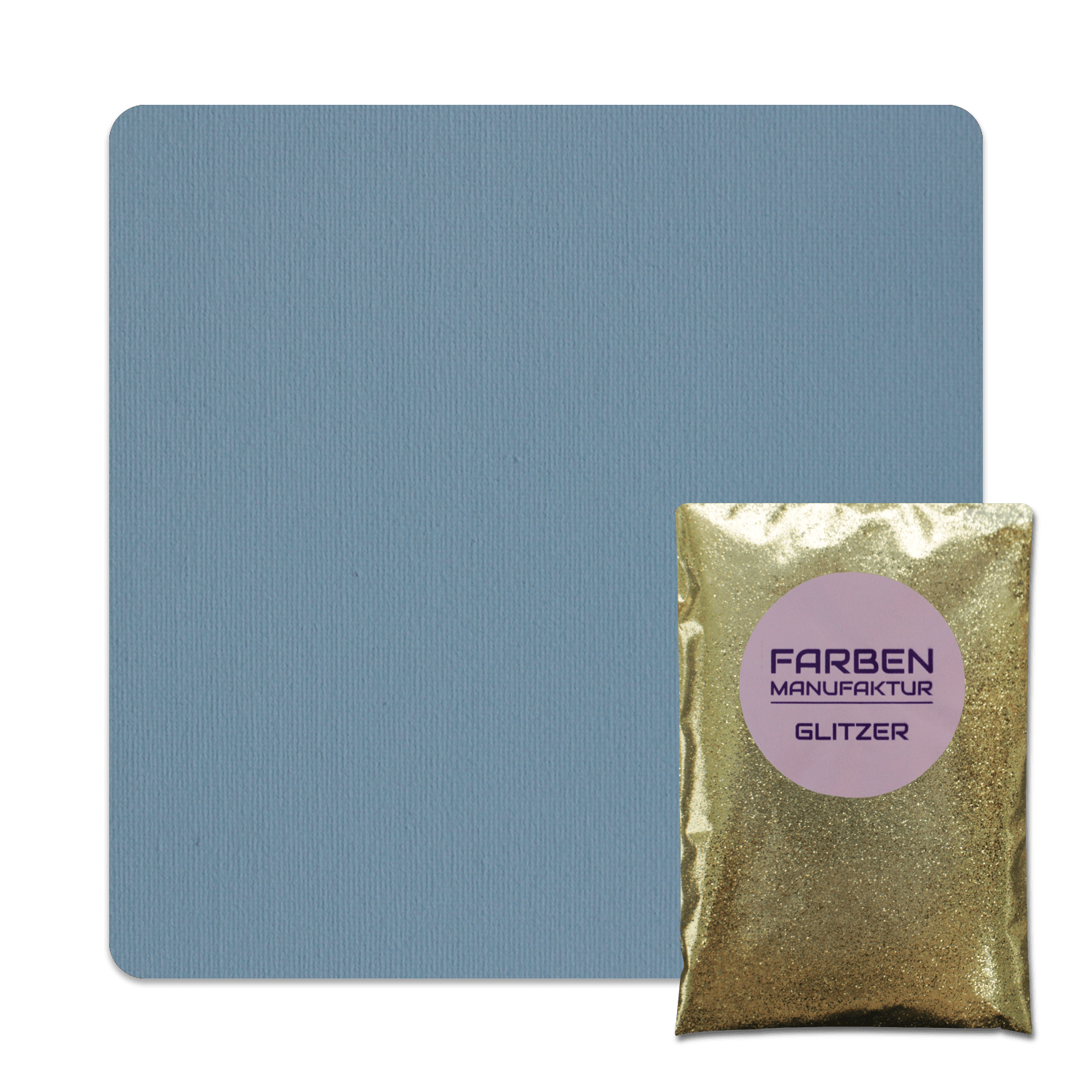 Farben Manufaktur Glitzer(t)räume - Blau Grau mit Gold Glitzer