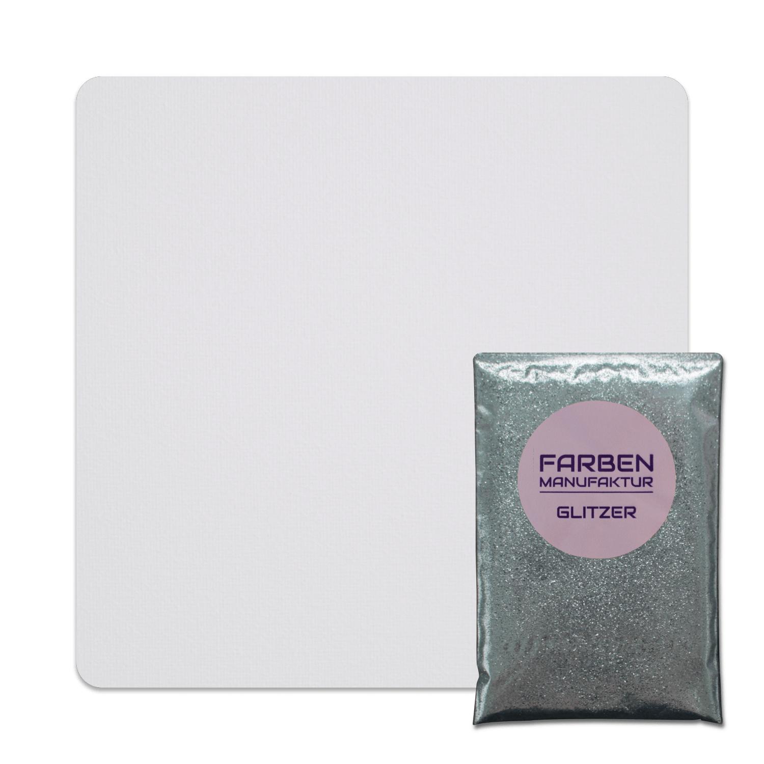 Farben Manufaktur Glitzer(t)räume - Creme Weiß mit Silber Glitzer