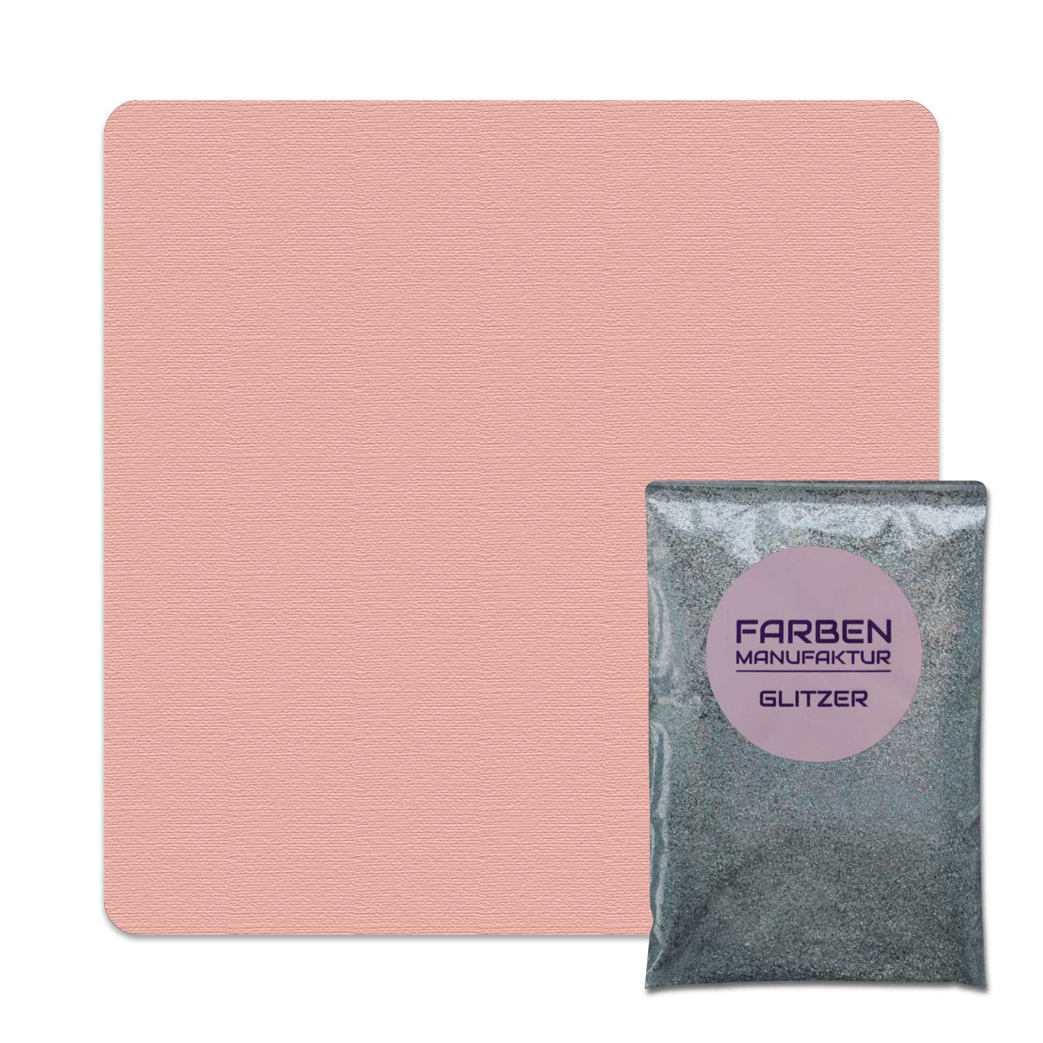 Farben Manufaktur Glitzer(t)räume - Baby Rosa mit Holo Silber Glitzer