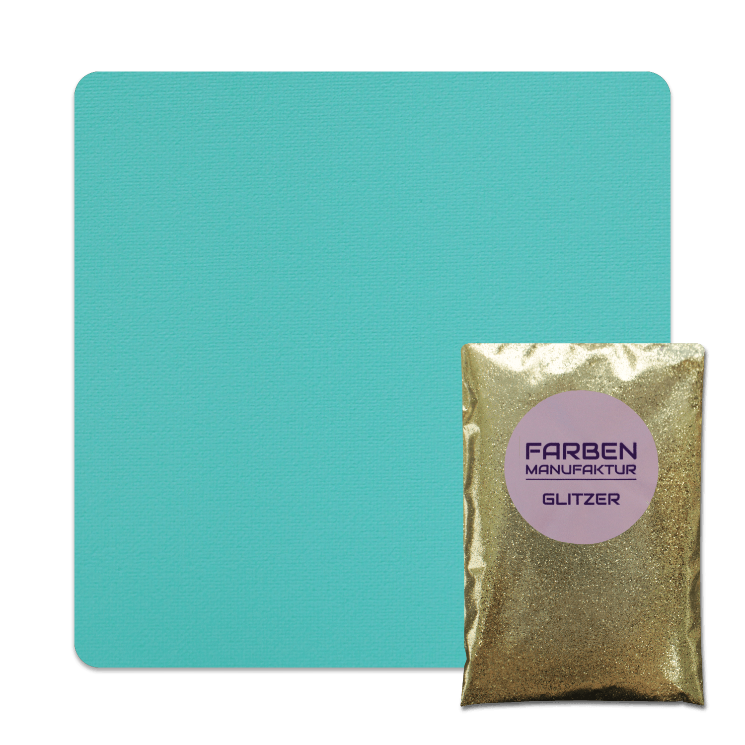 Farben Manufaktur Glitzer(t)räume - Blau Grün mit Gold Glitzer