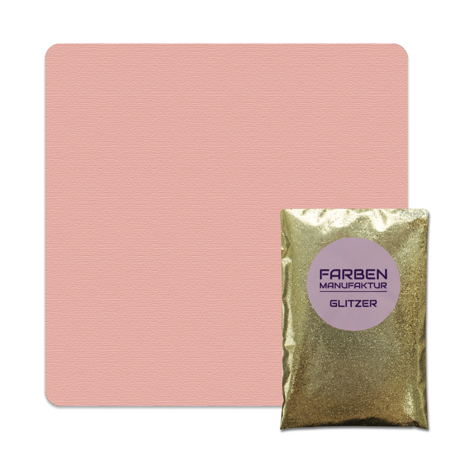 Farben Manufaktur Glitzer(t)räume - Baby Rosa mit Gold Glitzer