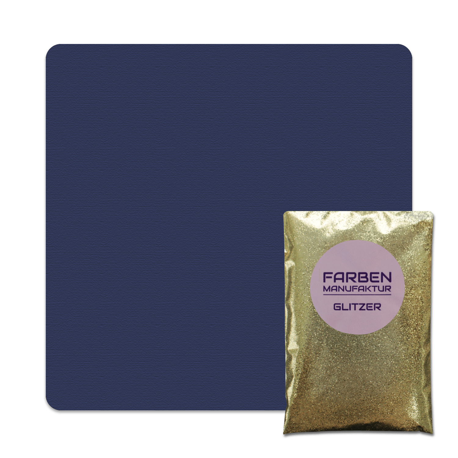 Farben Manufaktur Glitzer(t)räume - Dunkelblau mit Gold Glitzer (sdgl.)