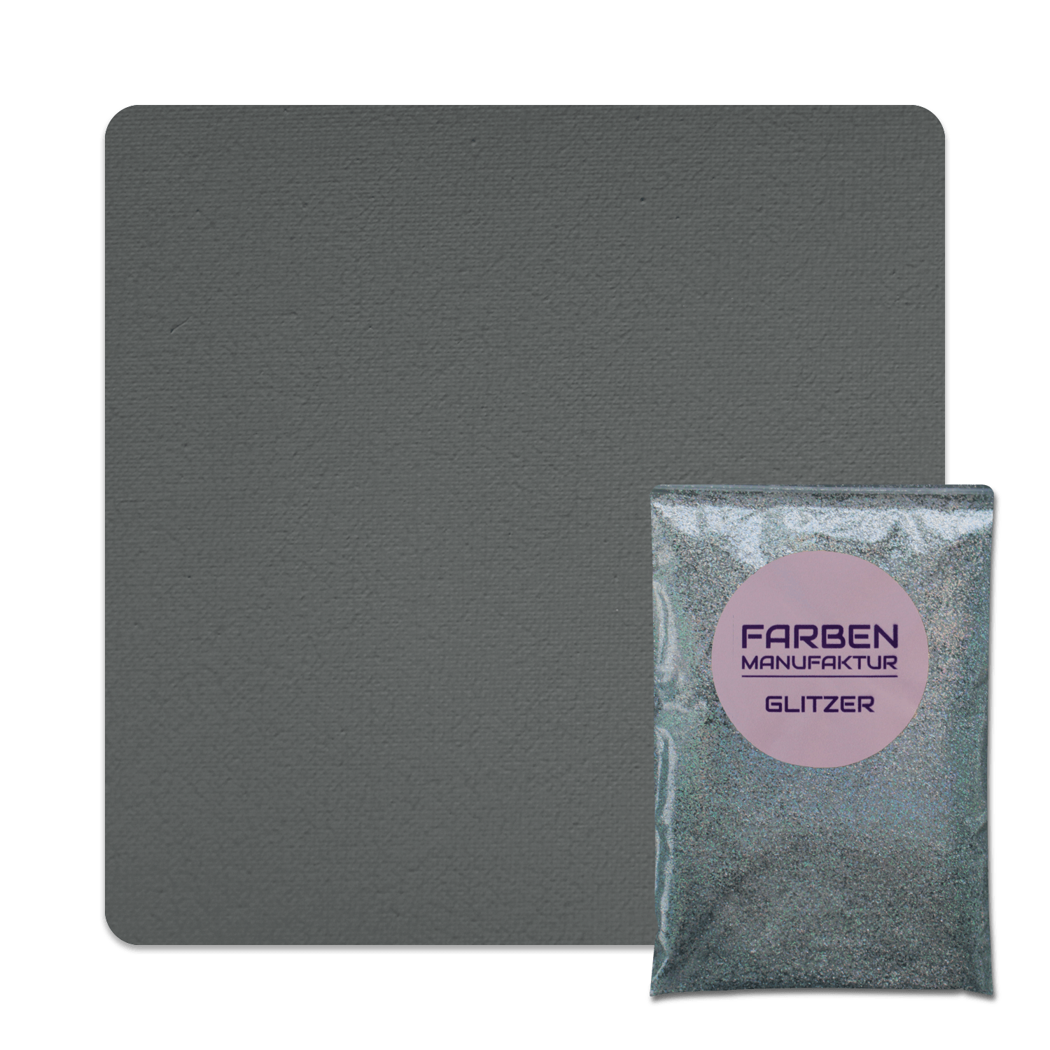 Farben Manufaktur Glitzer(t)räume - Dunkelgrau mit Holo Silber Glitzer