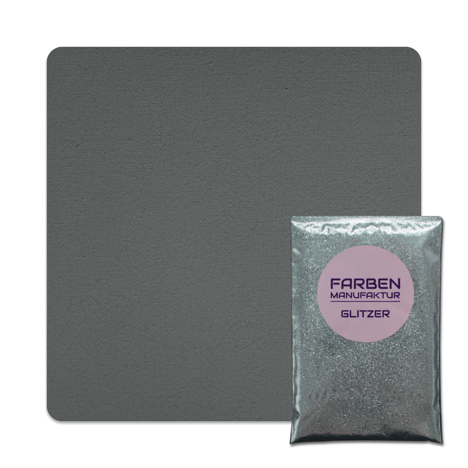 Farben Manufaktur Glitzer(t)räume - Dunkelgrau mit Silber Glitzer