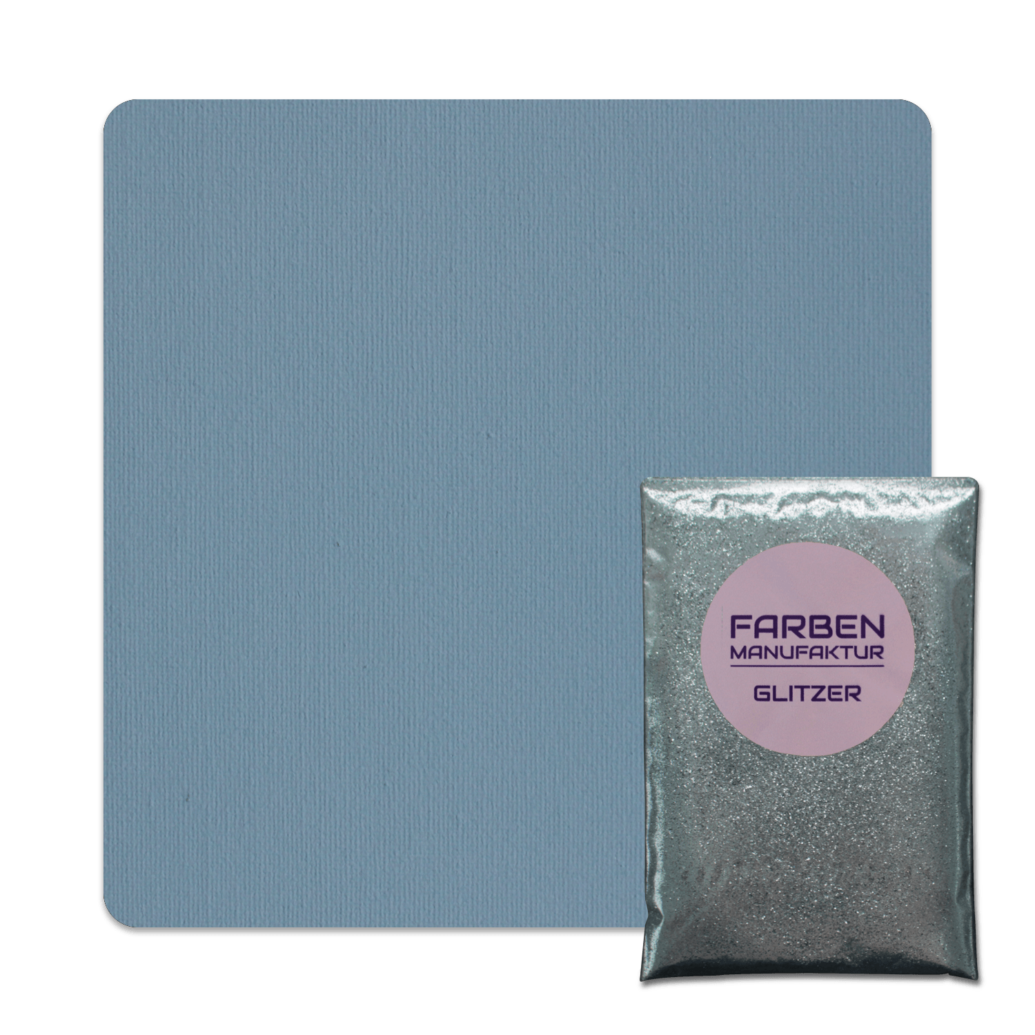 Farben Manufaktur Glitzer(t)räume - Blau Grau mit Silber Glitzer