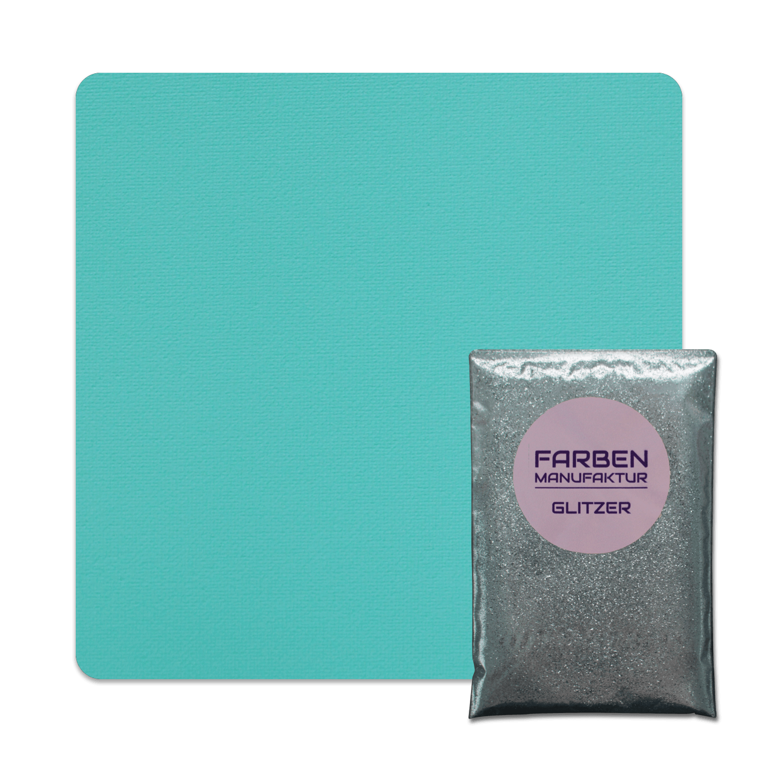 Farben Manufaktur Glitzer(t)räume - Blau Grün mit Silber Glitzer