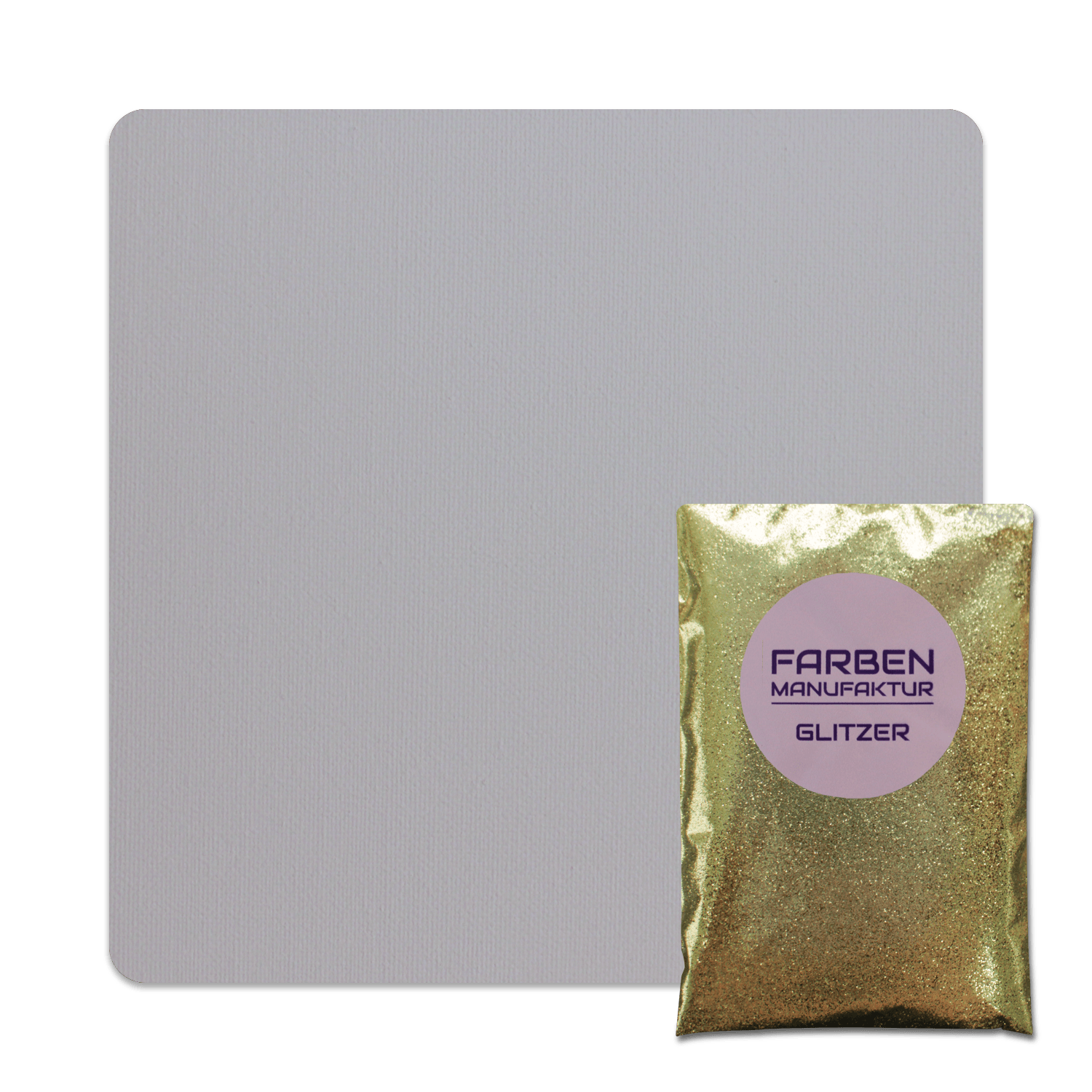 Farben Manufaktur Glitzer(t)räume - Hellgrau mit Gold Glitzer