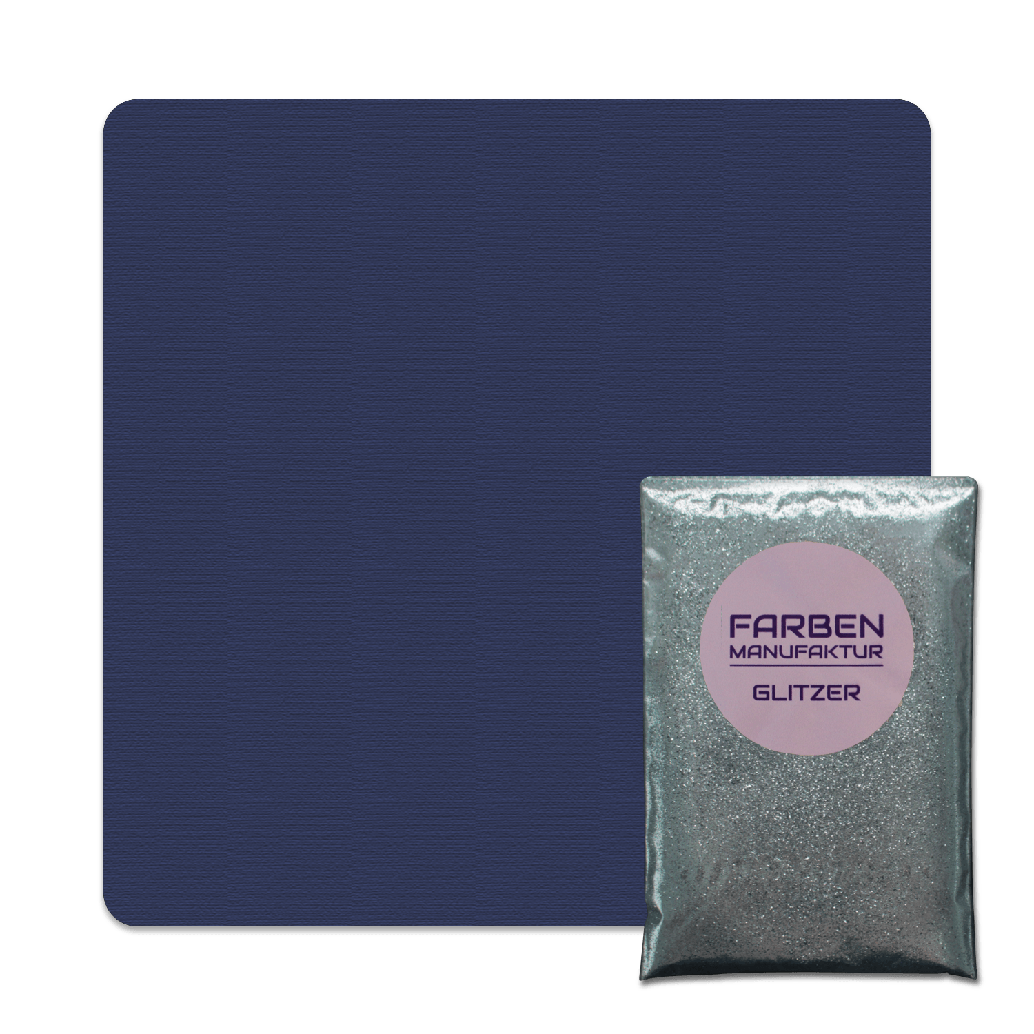 Farben Manufaktur Glitzer(t)räume - Dunkelblau mit Silber Glitzer (sdgl.)