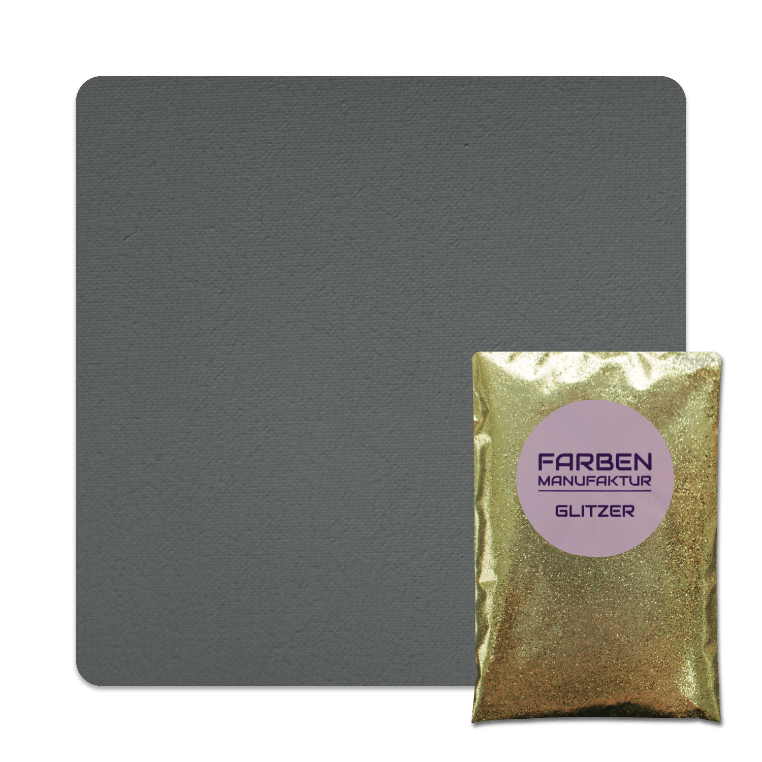 Farben Manufaktur Glitzer(t)räume - Dunkelgrau mit Gold Glitzer