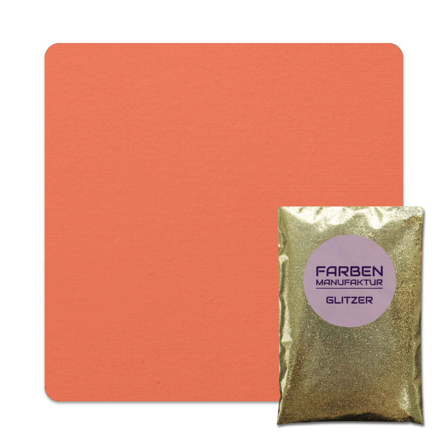 Farben Manufaktur Glitzer(t)räume - Koralle mit Gold Glitzer
