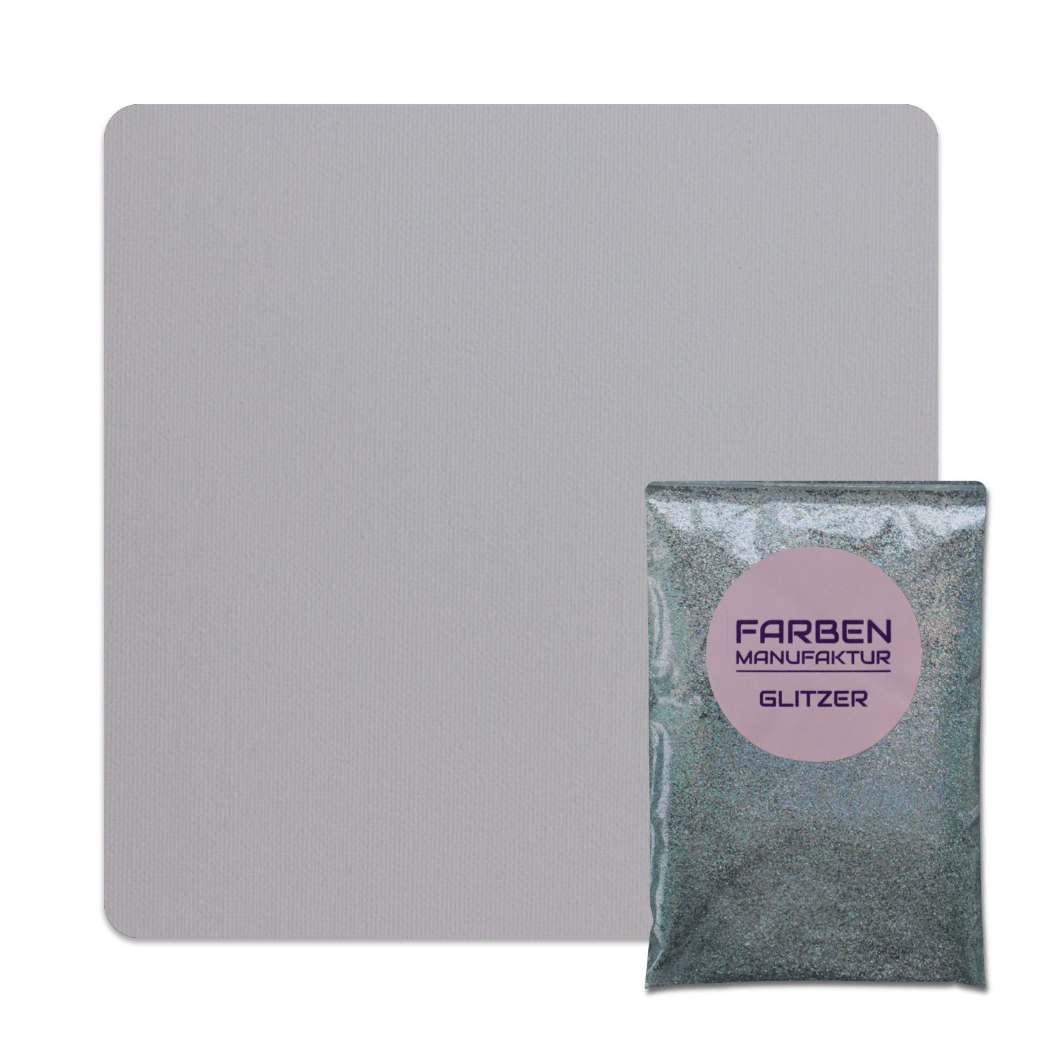 Farben Manufaktur Glitzer(t)räume - Hellgrau mit Holo Silber Glitzer