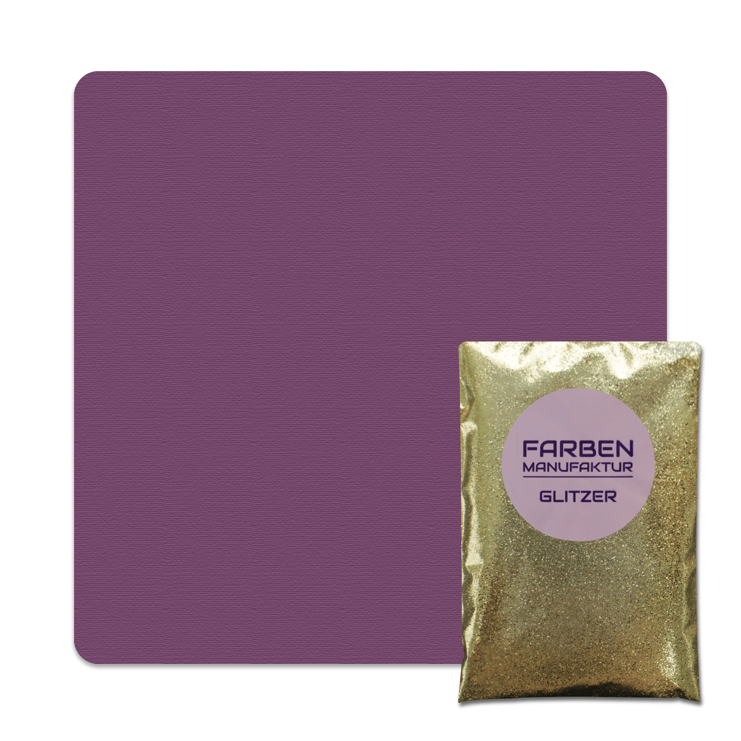 Farben Manufaktur Glitzer(t)räume - Lila Beere mit Gold Glitzer (sdgl.)