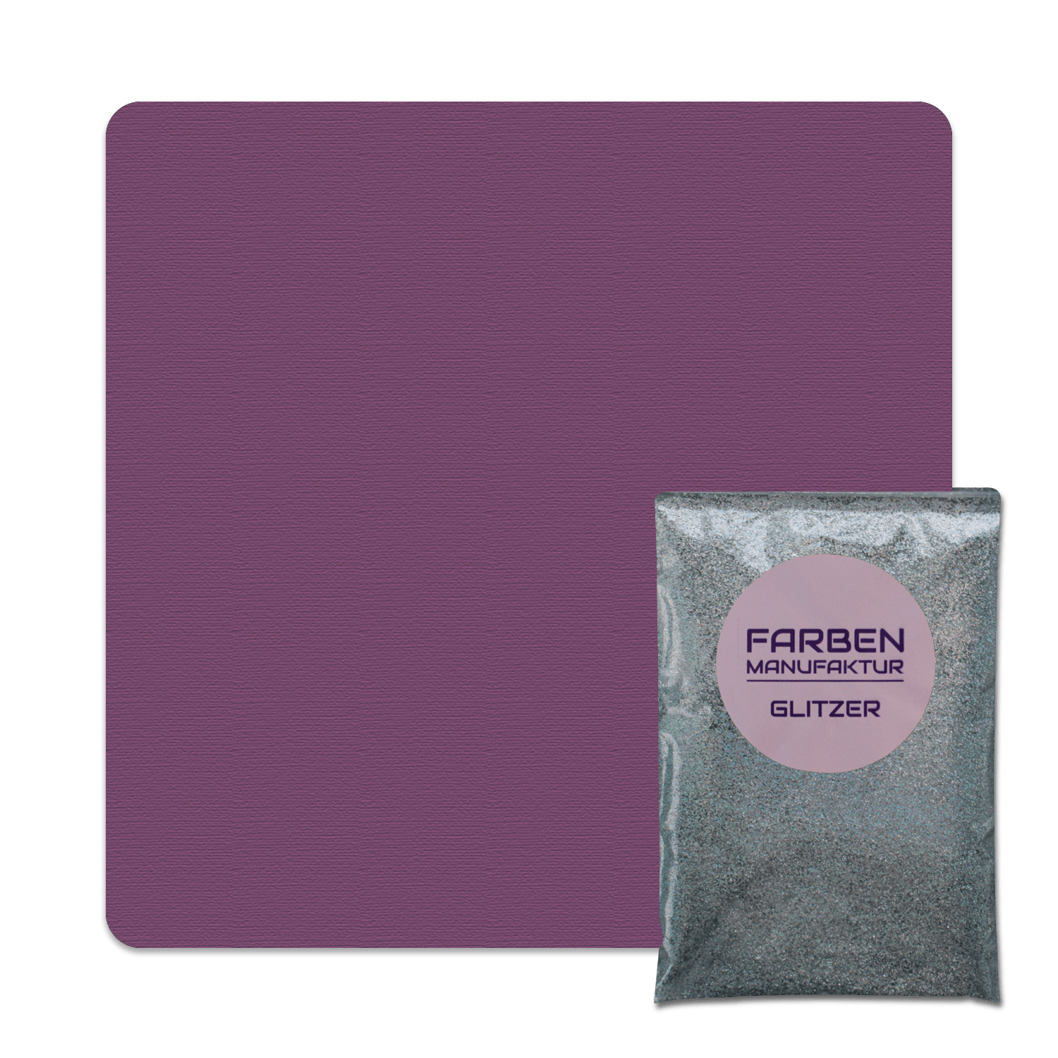 Farben Manufaktur Glitzer(t)räume - Lila Beere mit Holo Silber Glitzer (sdgl.)