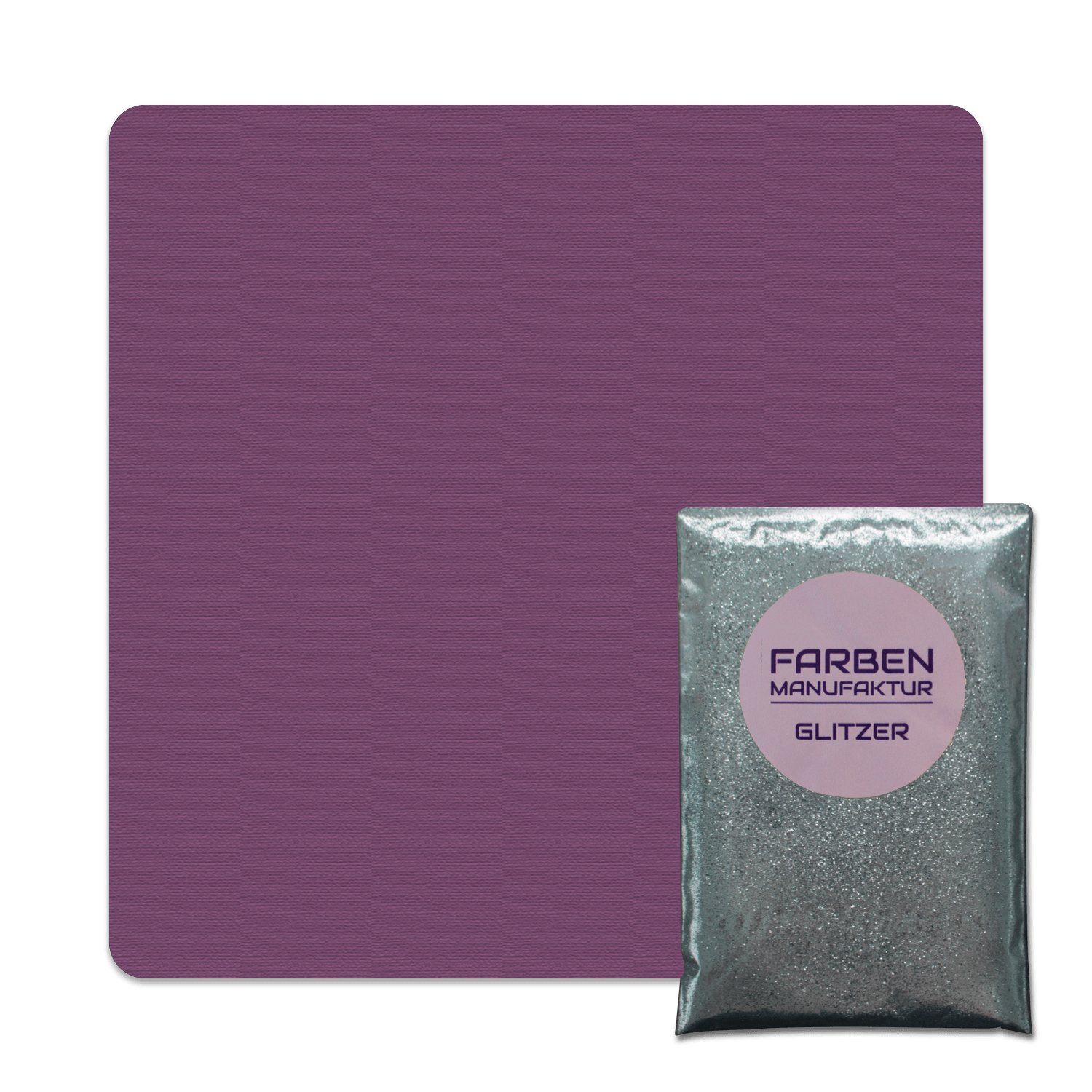 Farben Manufaktur Glitzer(t)räume - Lila Beere mit Silber Glitzer (sdgl.)