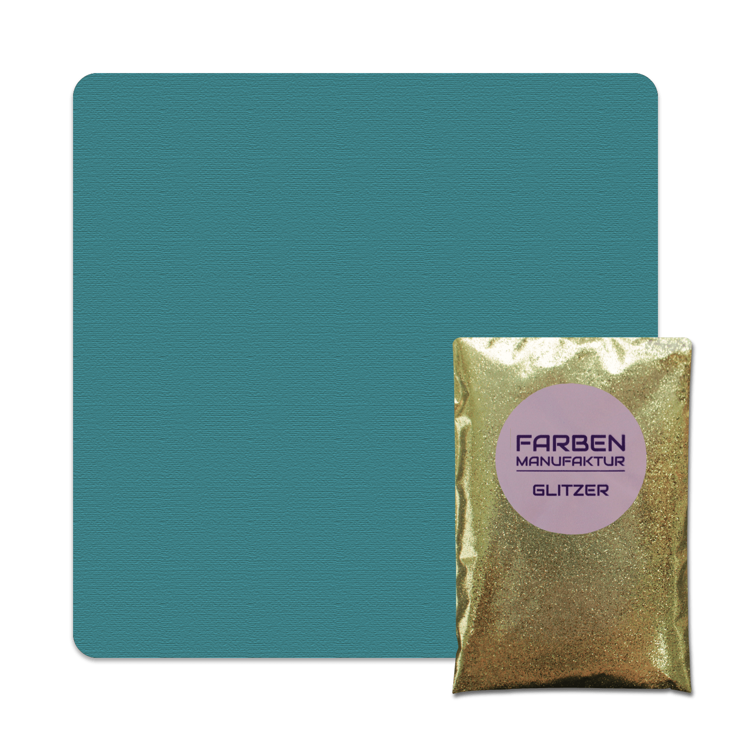 Farben Manufaktur Glitzer(t)räume - Petrol mit Gold Glitzer