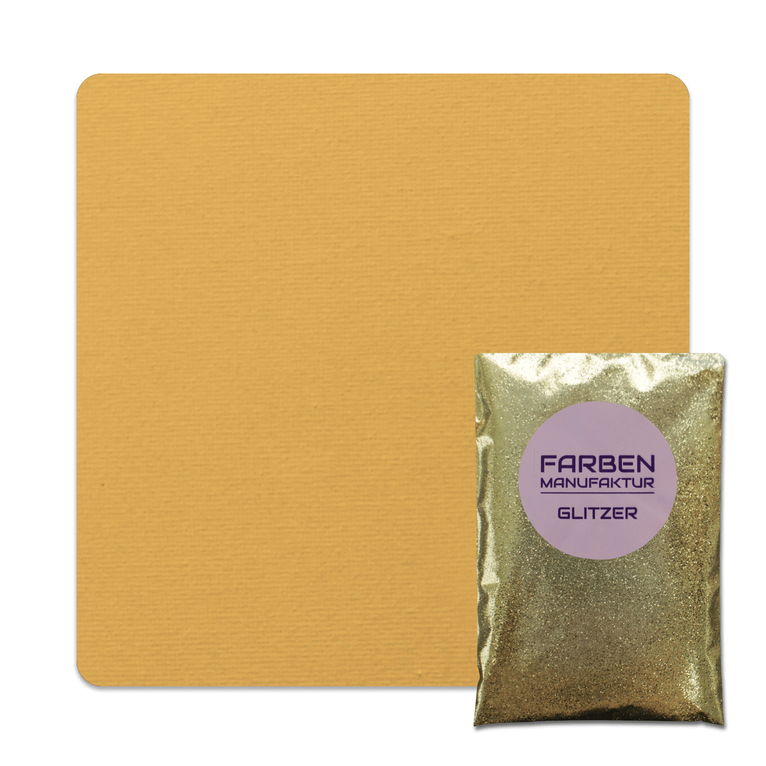 Farben Manufaktur Glitzer(t)räume - Melonen Gelb mit Gold Glitzer