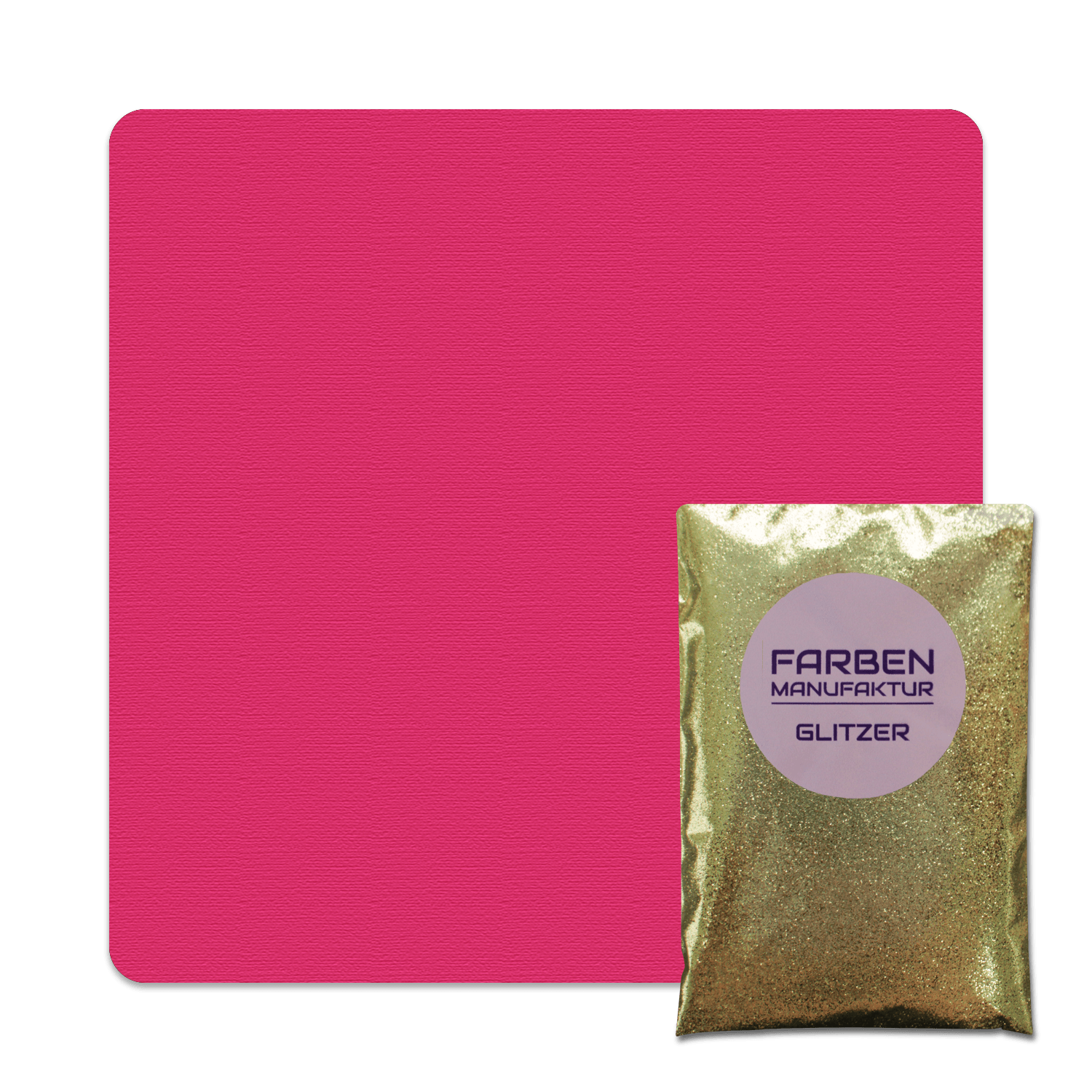 Farben Manufaktur Glitzer(t)räume - Pink mit Gold Glitzer (sdgl.)