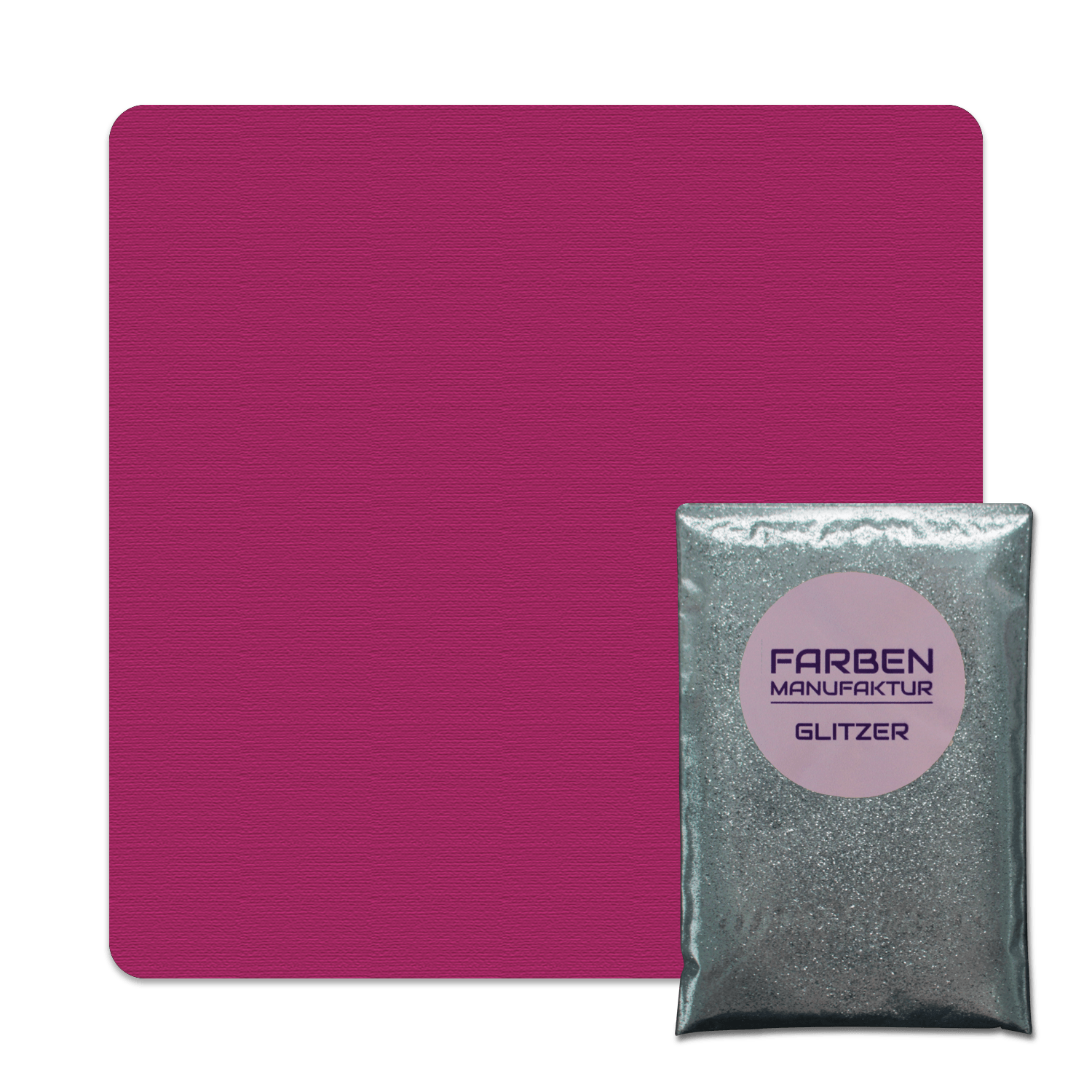 Farben Manufaktur Glitzer(t)räume - Lila Pink mit Silber Glitzer (sdgl.)