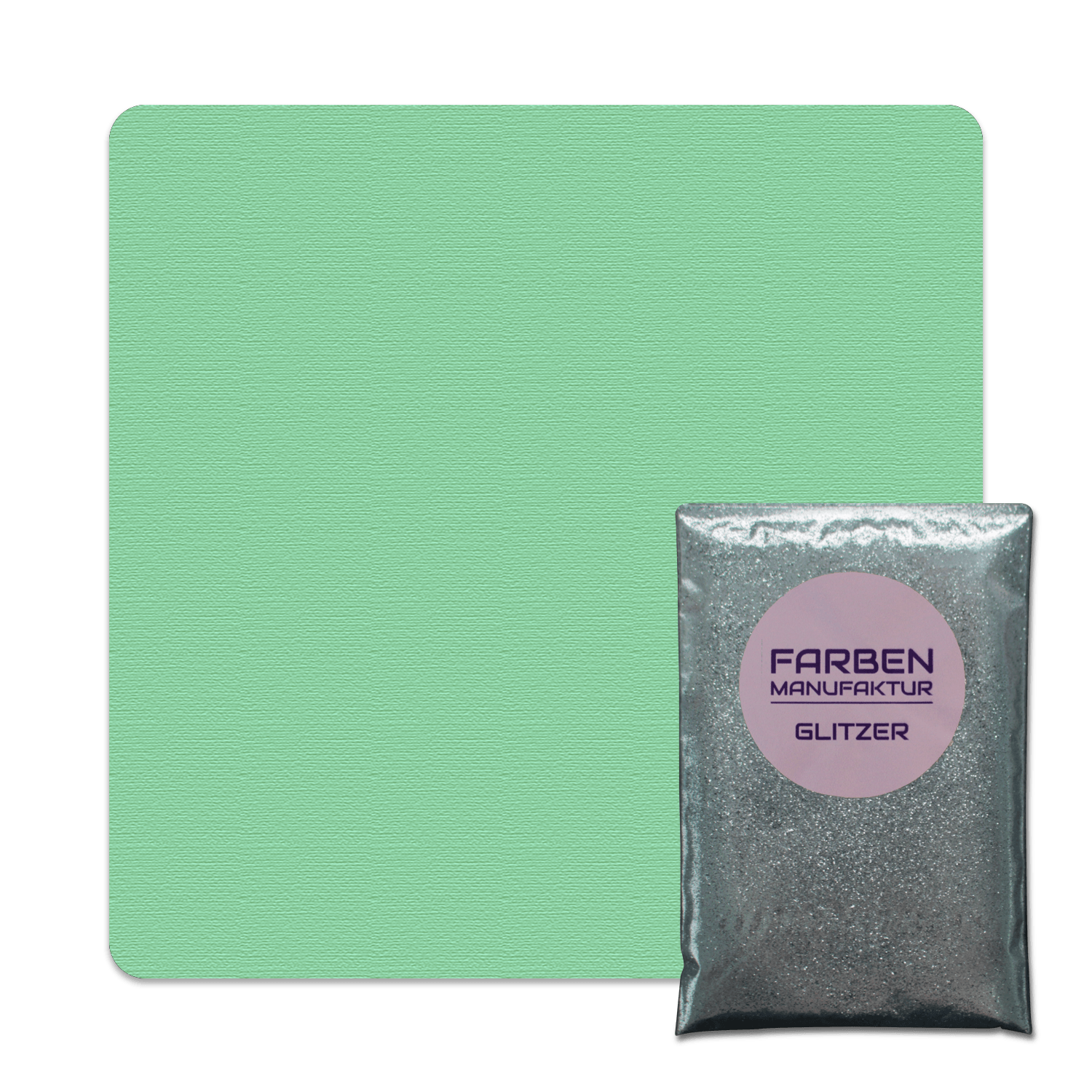 Farben Manufaktur Glitzer(t)räume - Türkis mit Silber Glitzer