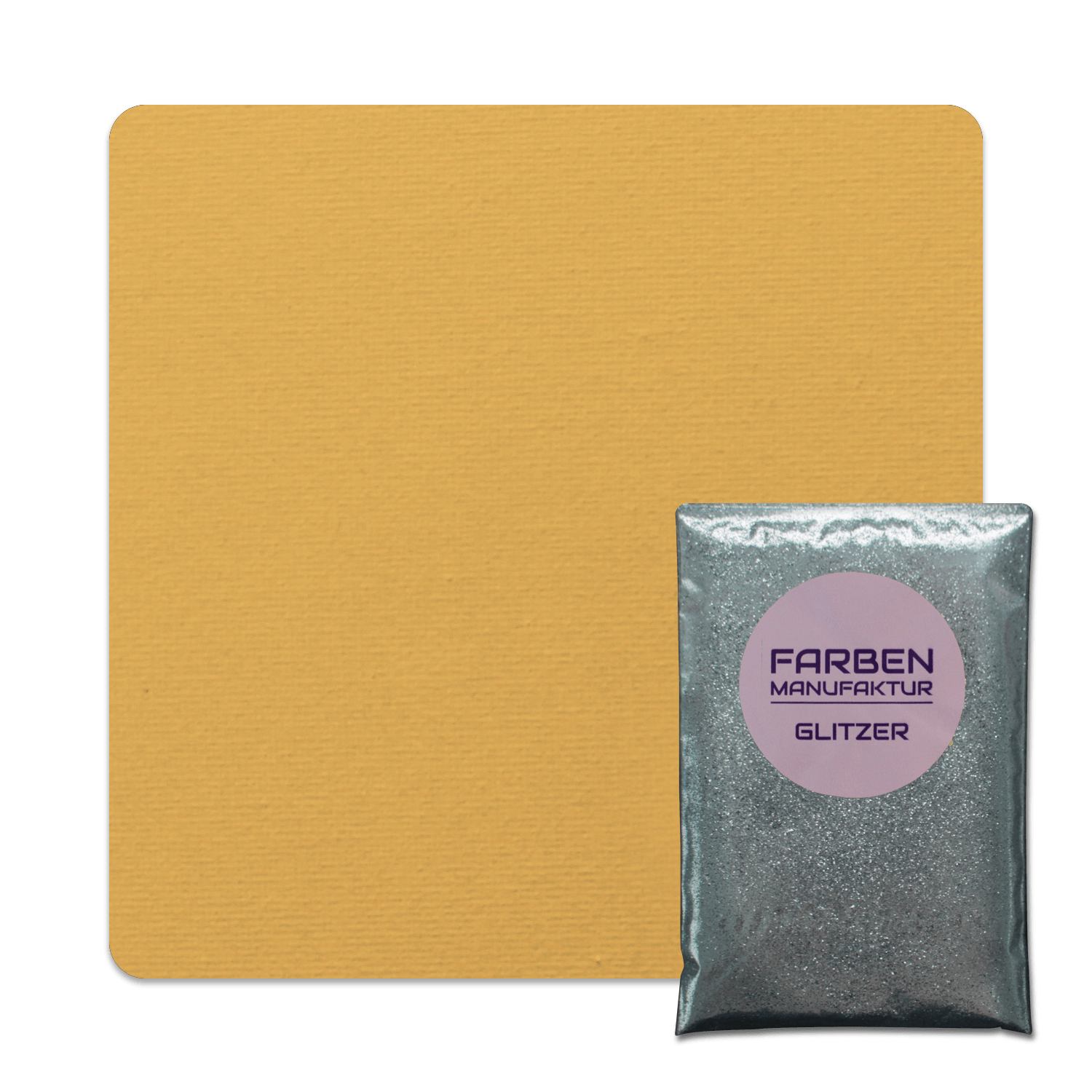 Farben Manufaktur Glitzer(t)räume - Melonen Gelb mit Silber Glitzer